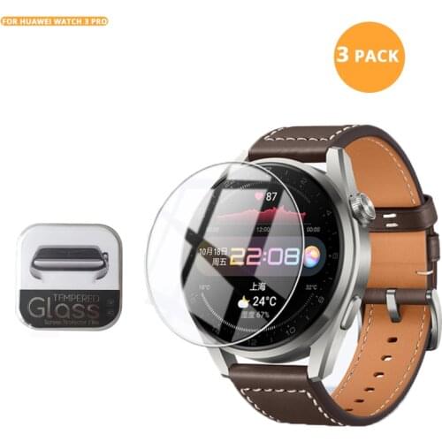 Tempered Glass Film for Huawei Watch 3 Pro Smartwatch Screen Protective Film Waterproof Anti-Scratch Glass 2.5D for GT3 Pro