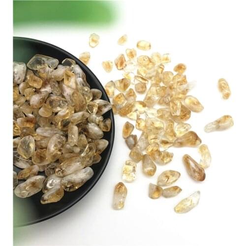 Drop Shipping 50g Natural Brazil Citrine Stone Yellow Quartz Crystal Healing Mineral Degaussing Natural Stones and Crystals