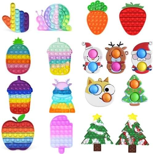 Push Bubble Sensory Toys Early Education Anti-stress Vent Interactive Toy Childrens Adult Stress Relief Toy Rainbow Push Bubble