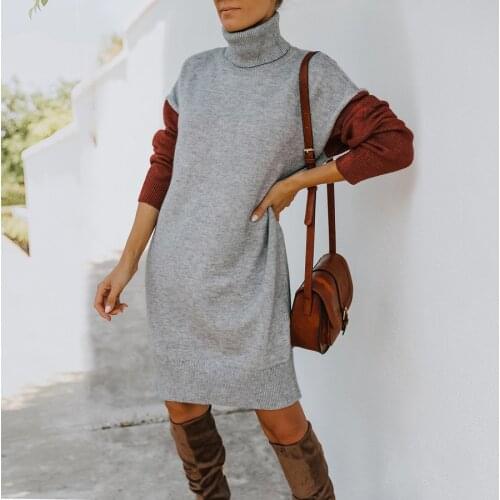 Pzhk Fashionable Knitted Dresses