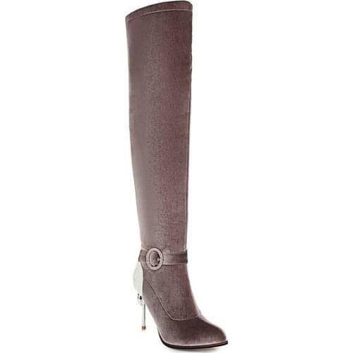Big Size Pointed boots thigh high boots knee high boots over the knee boots women ladies boots shoes woman winter boots women