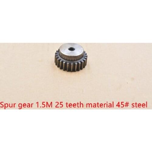 Spur Gear pinion 1.5M 25T 1.5 mod gear rack 25 teeth bore 6/6.35/8/10/12/15mm 45 steel cnc rack pinion