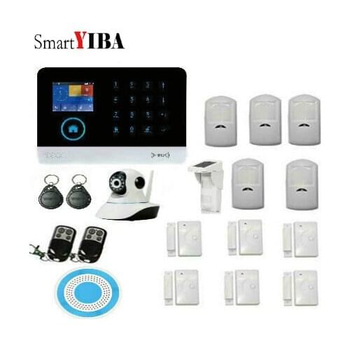SmartYIBA Android IOS APP control wifi GSM Home Burglar Security Alarm System Russian Spanish French English Voice Alarm