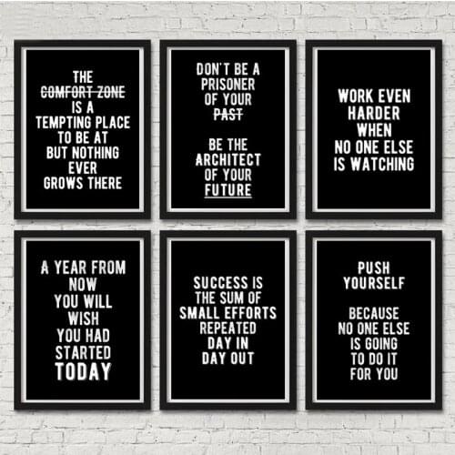 Modern Wall Art Motivational Posters And Prints Office Decor Entrepreneur Inspirational Canvas Painting Art Wall Pictures Prints