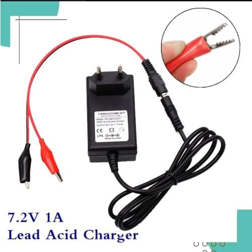 7.2V 1A Lead Acid Battery Charger For Car Scooter Motorcycle 6V Lead Acid Battery 7.4V Charger