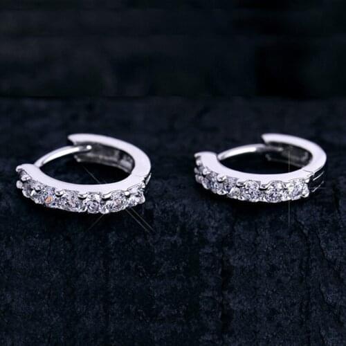 Queen Cute Romantic Style Earrings Jewelry 925 Silver Paved with AAA Cubic Zircon Stud Earrings for Women