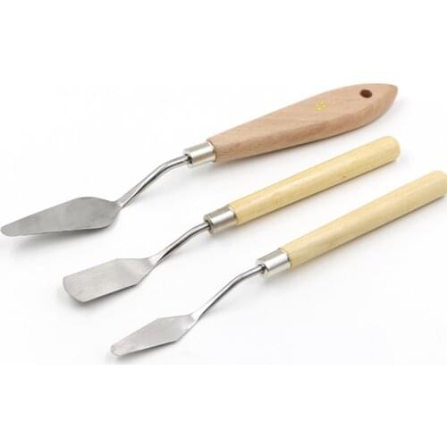 1 PCS Painting Mixing Scraper Stainless Steel Spatula Palette Knife Oil Painting Scraper Artists Palette Knife Flexible Art Tool