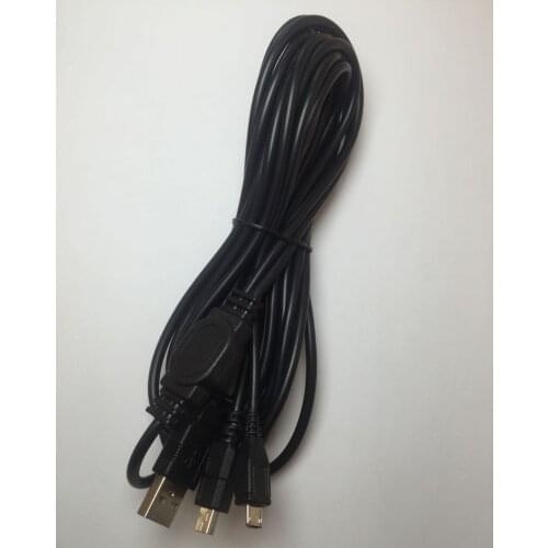 100pcs Top quality 3.5m 2 in 1 USB Power Charger Wire Charging Cable Cord For PS 3/ps 4 Controller cable new style