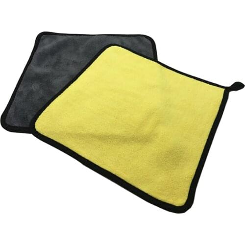 2 Pce 30x30/60CM Car Cleaning Drying Cloth Hemming Microfiber Towel Car Wash Drying Towel Auto Detailing Cloth Care