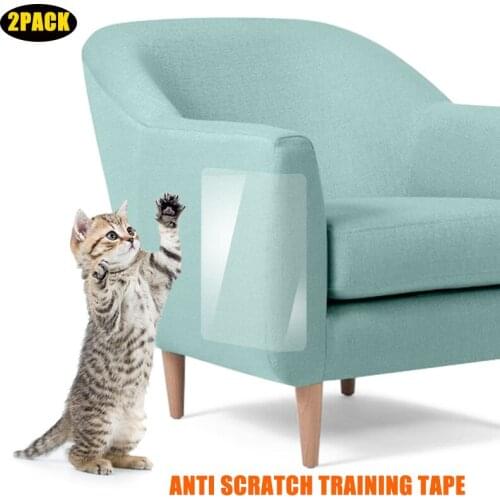 2pcs/set Cat Scratching Tape Deterrent Anti Scratch Durable Sticker Clear Furniture Scratch Guards Carpet Sofa Protection Pads