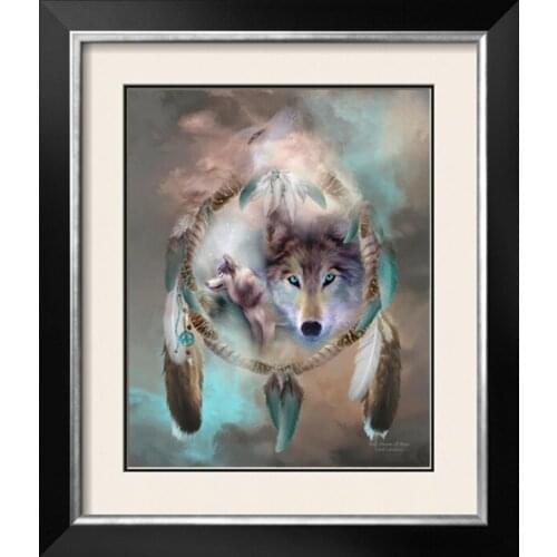 Diamond mosaic full square diamond embroidery beads Feather wolf Totem animal diamond cross stitch sets unfinish painting