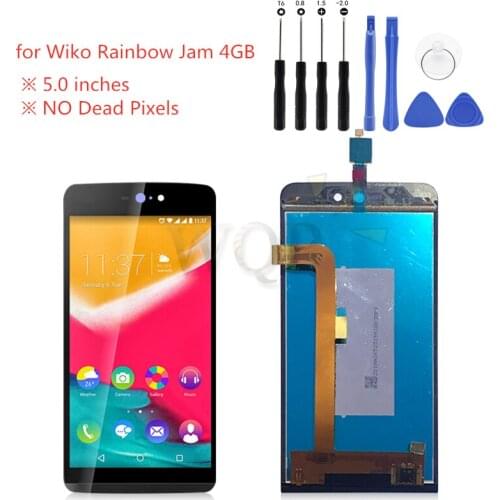 For Wiko Rainbow Jam LCD Display Touch screen digitizer Assembly for Wiko Rainbow Jam 4gb +tools repair parts