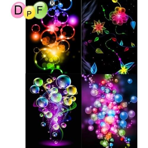 DPF 5D Round/Square full Diamond Painting Cross Stitch Color bubble Diamond Embroidery Mosaic Needlework kits Home Decor