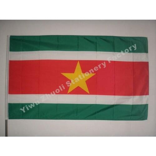 Suriname Flag 150X90cm (3x5FT) 115g 100D Polyester Double Stitched High Quality Free Shipping
