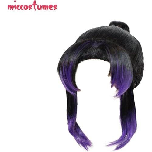 Demon Slayer Kimetsu no Yaiba Kochou Shinobu Cosplay Wig Widow Butterfly Curly Wig
