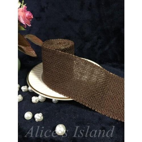 Coffee Natural Jute Roll Burlap Fabric For Burlap Candle decoration Wedding Party Decoration Home Party DIY