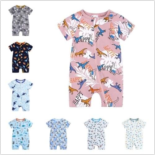 Cartoon Baby Boys Clothes Rompers for Newborn Summer Cotton Bodysuit Kids' Clothing Infant Short Sleeve One Piece Pijama