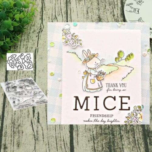 Mother mouse Metal Cutting Dies and clear stamps DIY Scrapbooking Card Stencil Paper Card Album Decoration Paper