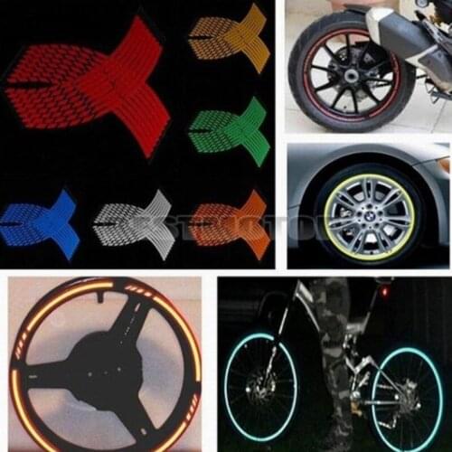 Motorcycle wheel stickers, rim stickers, steel rim stickers, modified wheel stickers, 18-inch tire reflective stickers