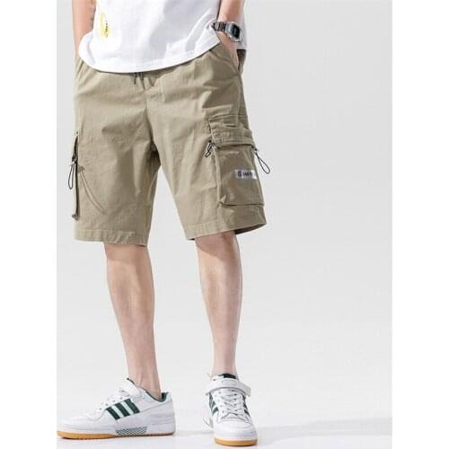 2020 Mens Cargo Shorts Streetwear Hip Hop Jogging Men Casual Shorts Multi Pockets Baggy Short Pants Trouers
