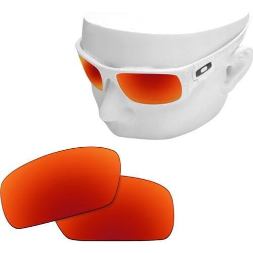 OOWLIT Polarized Replacement Lenses of Fire Red Mirror for-Oakley Crankshaft OO9239 Sunglasses