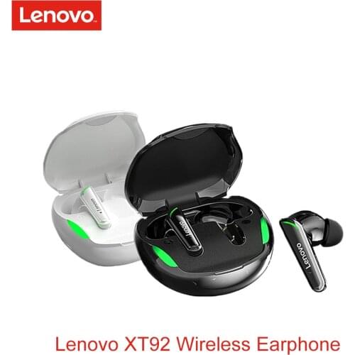 Original Lenovo XT92 Wireless Earphone TWS Gaming Earbuds Bluetooth 5.1 Game Low Latency Sports Headset with Mic 3D Stereo Bass