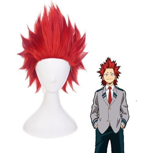 Anime My Hero Academia Kirishima Reijiro Cosplay Wig Short Red Cosplay Wig Boku No Hero Academia Halloween Costume Synthetic Wig