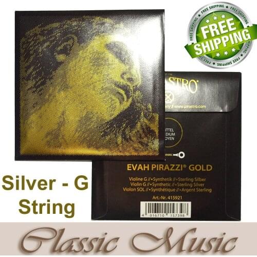 Pirastro Made in Germany,Evah Pirazzi Gold Violin String,Only Sliver G string(415921) , With Free shipping