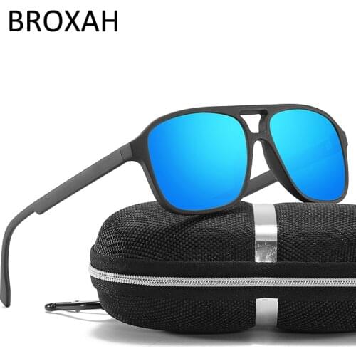 Retro Polarized Sunglasses Men Women 2021 Sport Goggles Mirror Lens Driving Glasses Square Plastic Sunglass UV400 Oculos De Sol