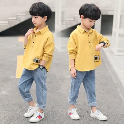 Casual Spring Autumn Childrens Clothes Set Baby Boys Blouse + Pants 2pcs/Set Kids Teenage Gift Formal Boy Clothing High Quality