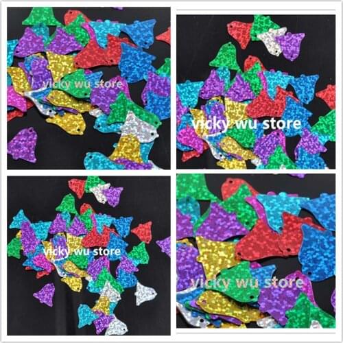 20MM Mixed Color Laser Paillettes Wind Chimes Shaped Laser Sequins DIY Wedding Craft Women Costume Decor Lentejuelas Accessories