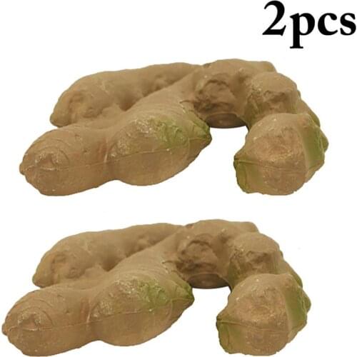 2PCS Lifelike Simulation Vegetable Ginger Artificial Fruit Model Early Education Farmhouse Mold Home Decoration Window Display