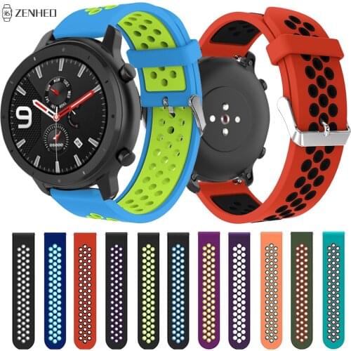 20mm Silicone Strap for Xiaomi Huami Amazfit GTR 42mm Watch Band Replacemen Watchband for Huami Amazfit Bip BIT Lite Youth