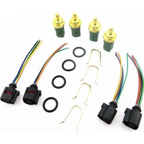 SCJYRXS 4 Set Plug Coolant Temperature Sensor For A3 A4 A6 S5 S6 S8 TT Ibiza Beetle Passat B5 MK4 059 919 501A 4B0 973 712