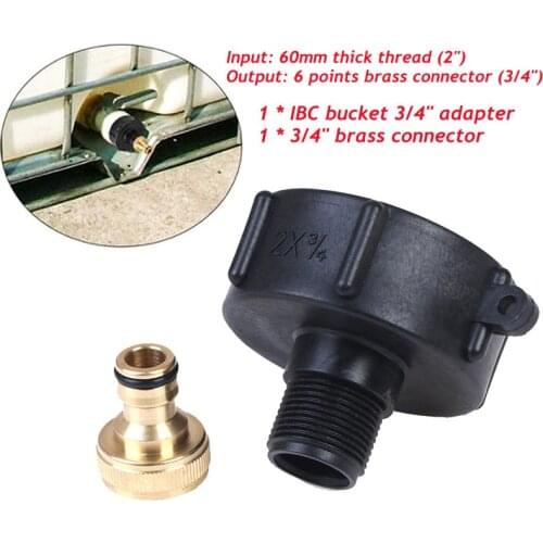 IBC Adapter Connector 3/4 Inch S60x6 IG For IBC Hose Valve Adapter Water Tank Rain Barrel 1000L Water Connectors