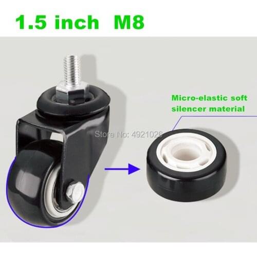 Super mute wheels/casters,TPE wheel diameter,Anti-wrap wheel,bear 30/40kg,For furniture,sofa,Showcase,home hardware