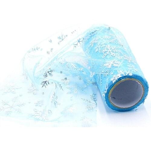 10 Yds Tulle Roll Fabric DIY Baby Shower Tutu Skirt Wedding Party Christmas Decorations Gifts Chair Sash Winter Wonderland Decor