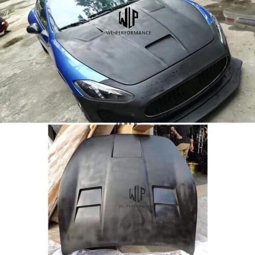 High Quality Carbon Fiber Front Engine Hood Bonnets Engine covers For Maserati GT GTS Car styling 08-UP