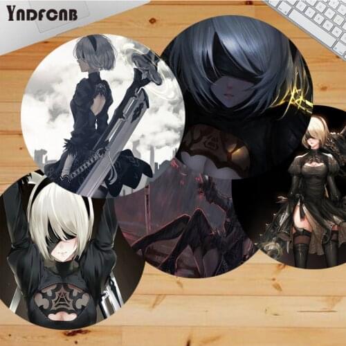 YNDFCNB 2018 New NieR Automata YoRHa High Speed New round Mousepad Anti-Slip Laptop PC Mice Pad Mat gaming Mousepad