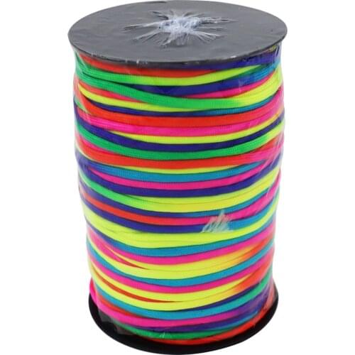 YOUGLE 100 Meters 7 Strand Colorful Rainbow Cord Parachute Cord 550 Paracord Tie Dye Style Type III Paracord Great For Dog Leash
