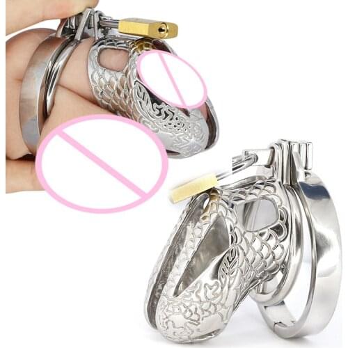 Snake Stainless Steel Cock Cage Glans Lock Ring Chastity Devices Penis Prison Delay Ejaculation BDSM Sex Toys For Men C010