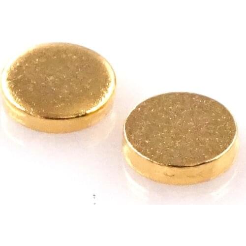 10pcs Female Pogo Pin Diameter 4.0 mm Height 1.0 mm Flat surface Circular Contact Pad Brass Gold plate Spring connector Target