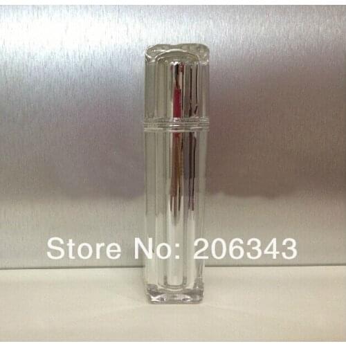 100ML SILVER Acrylic square shape press pump lotion.emusion bottle,cosmetic container,press pump bottle ,Cosmetic bottle