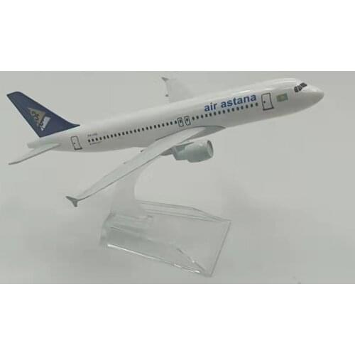 16CM 1:400 landing gear Aircraft Airbus A320-200 model Air Astana airways W Stand base alloy Diecast plane collectible display