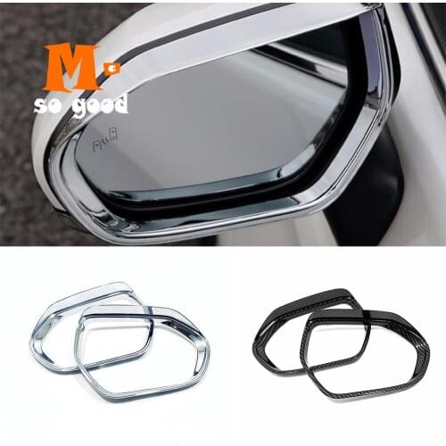 ABS Chrome Accessories For Toyota CHR C-HR 2016 2017 2018 2019 Car Rear view Mirror sticker rain eyebrow frame Cover Trim 2pcs