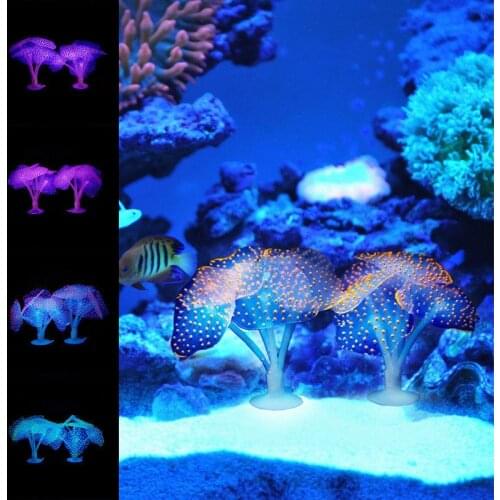 Fish Tank Glowing Artificial Jellyfishes Silicone Simulated Aquatic Plants Fluorescent Vivid Jellyfish Aquarium Decoration