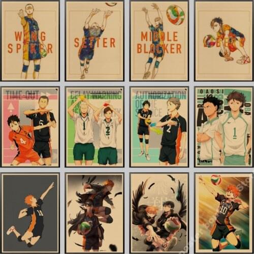Anime Haikyuu!! Poster Wall Picture Painting Boy Gift Ryunosuke Tanaka Shoyo Hinata wall Poster Home Decoration