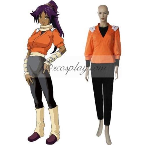 Bleach Yoruichi Shihoin Orange Cosplay Costume E001