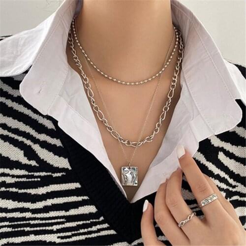Zeojrlly Women Chains Necklaces Trendy Link Chain Metal Geometric All Compatible Party Necklace Female Elegant Jewelry