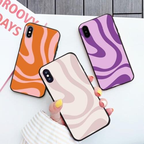 Liquid Swirl Abstract Pattern Distorted Lines Phone Case For iPhone 12 mini 11pro max 6S 7 8 Plus SE2 XS XR XS MaxSoft Silicone